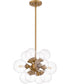 Glinda 4-light Pendant Brushed Weathered Brass