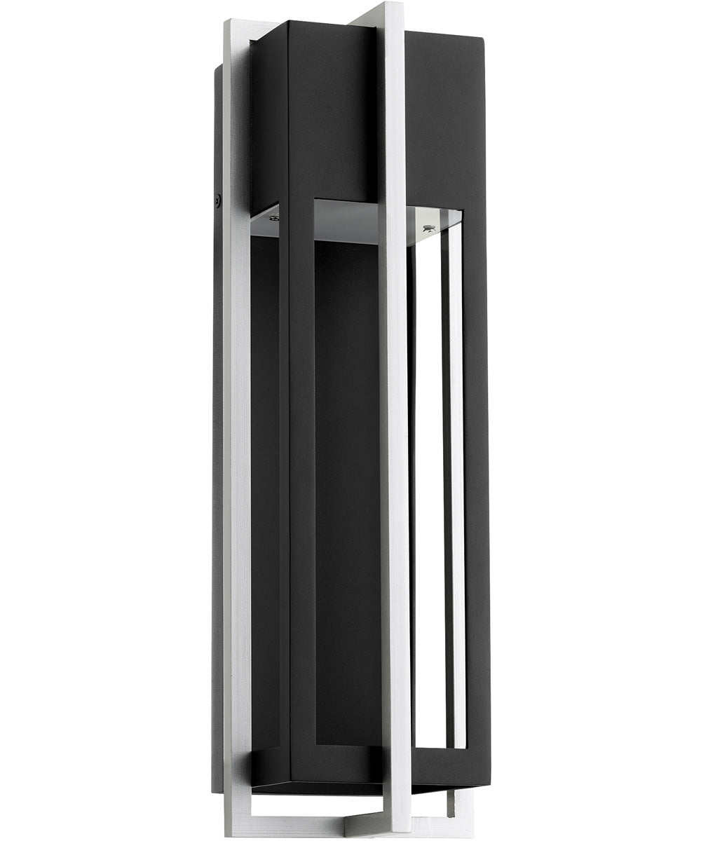 Al Fresco 1-light LED Outdoor Wall Lantern Noir w/ Brushed Aluminum