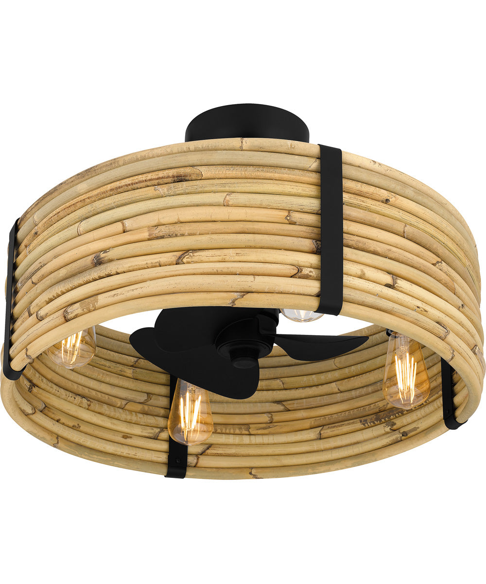 Quoizel Fandelier 4-light Fandelier Matte Black