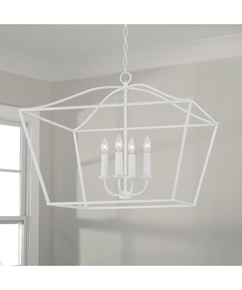 Grady 4-Light Pendant Textured White