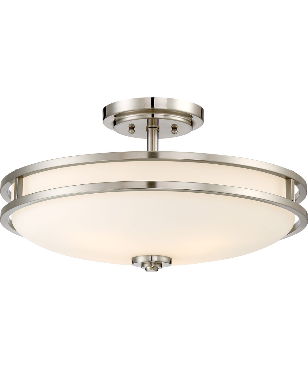 Cadet Large 4-light Semi Flush Mount Brushed Nickel
