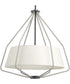 Hangar 3-Light Mid-Century Pendant Light Brushed Nickel