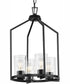 Goodwin 4-Light Modern Farmhouse Hall & Foyer Light Matte Black