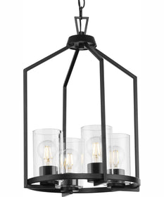 Goodwin 4-Light Modern Farmhouse Hall & Foyer Light Matte Black
