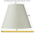 6x12x9 SLIP UNO FITTER Hard Back Empire Lamp Shade Light Oatmeal