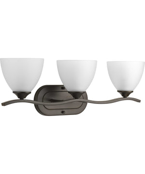 Laird 3-Light Etched Glass Traditional Bath Vanity Light Antique Bronze