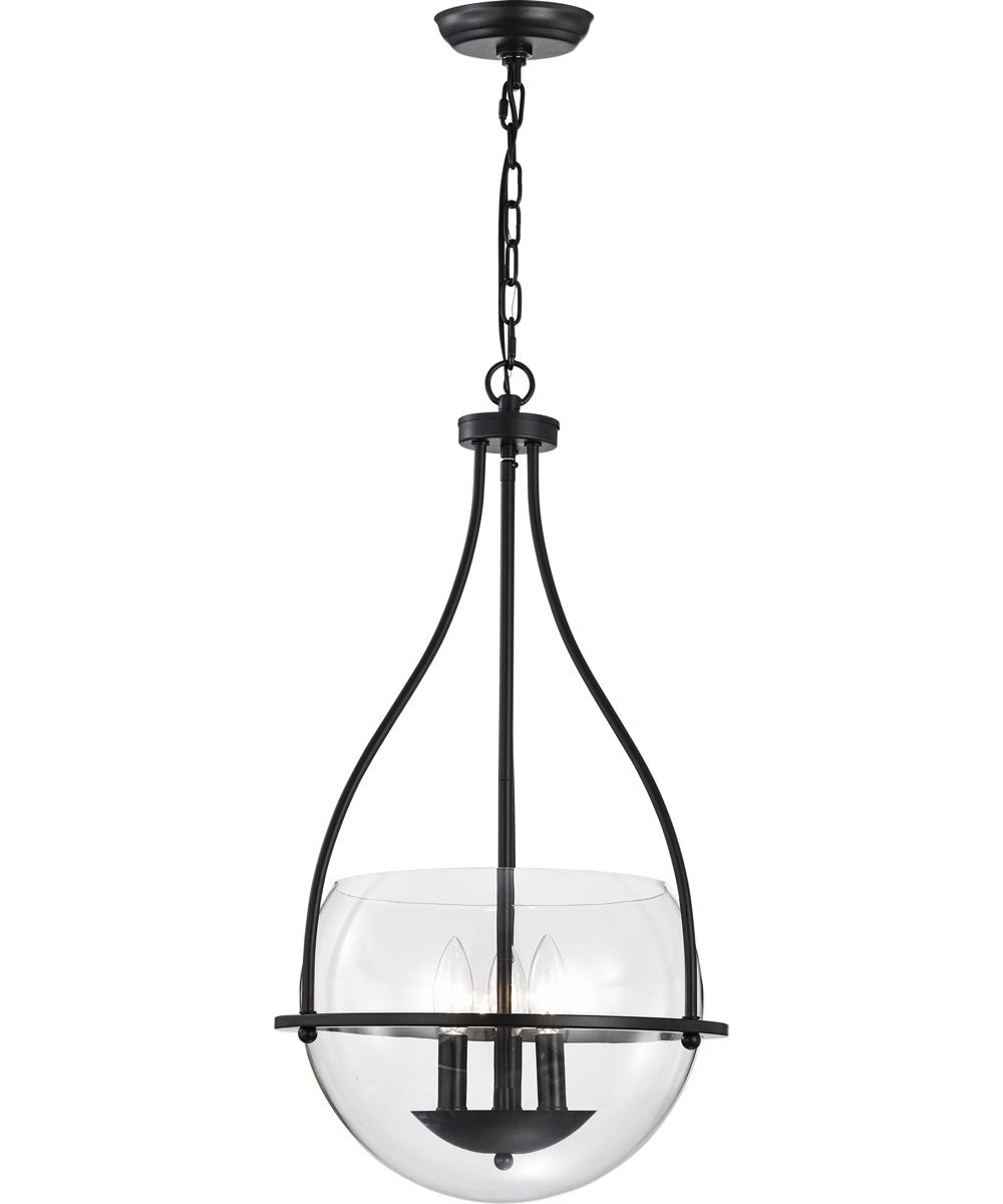 Amado 3-Light Pendant Matte Black