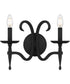 Octavia Small 2-light Wall Sconce Earth Black