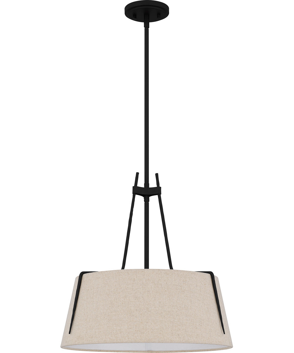 Leona 3-light Pendant Matte Black