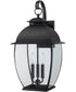 Bain Large 3-light Outdoor Wall Light Mystic Black