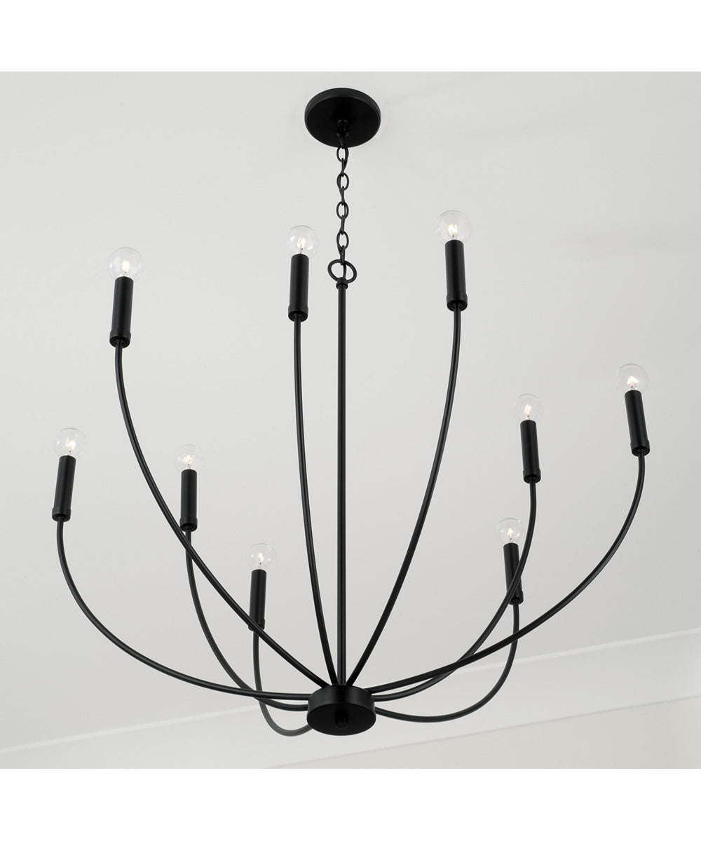 Ansley 9-Light Chandelier Matte Black