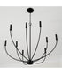 Ansley 9-Light Chandelier Matte Black