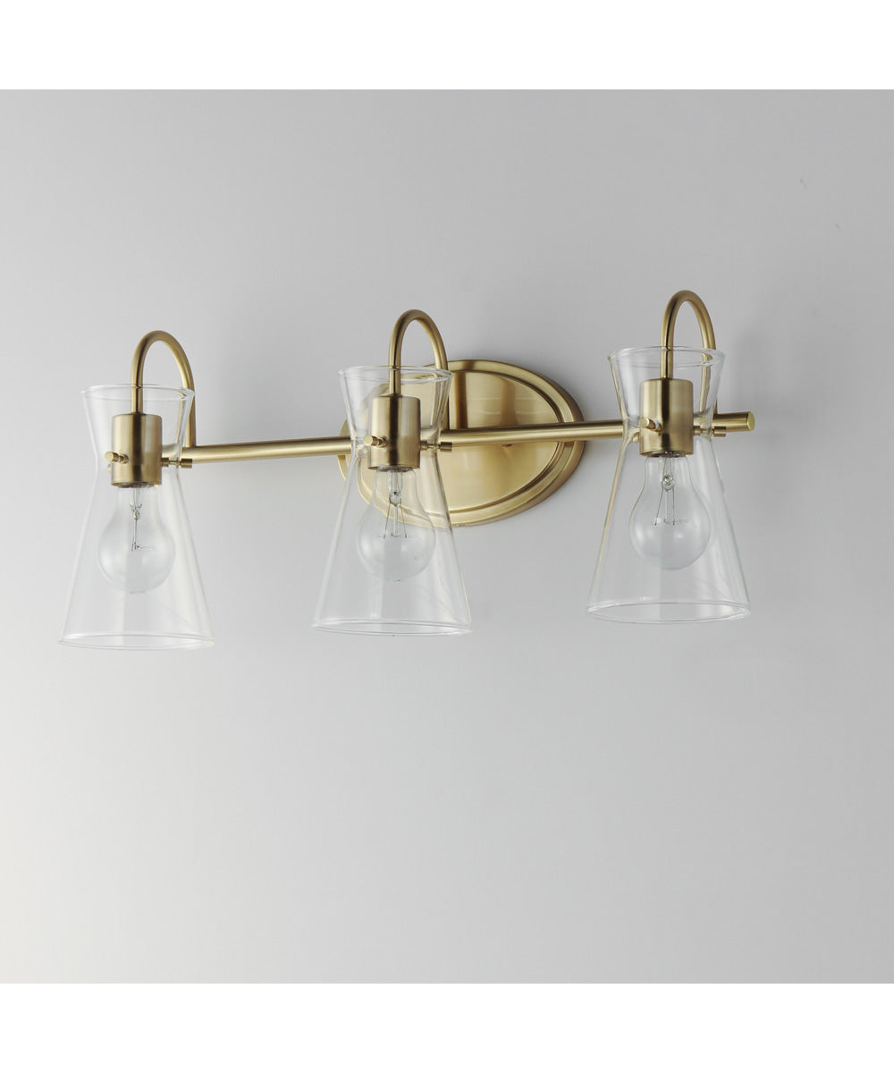 Ava 3-Light Bath Vanity Natural Aged Brass
