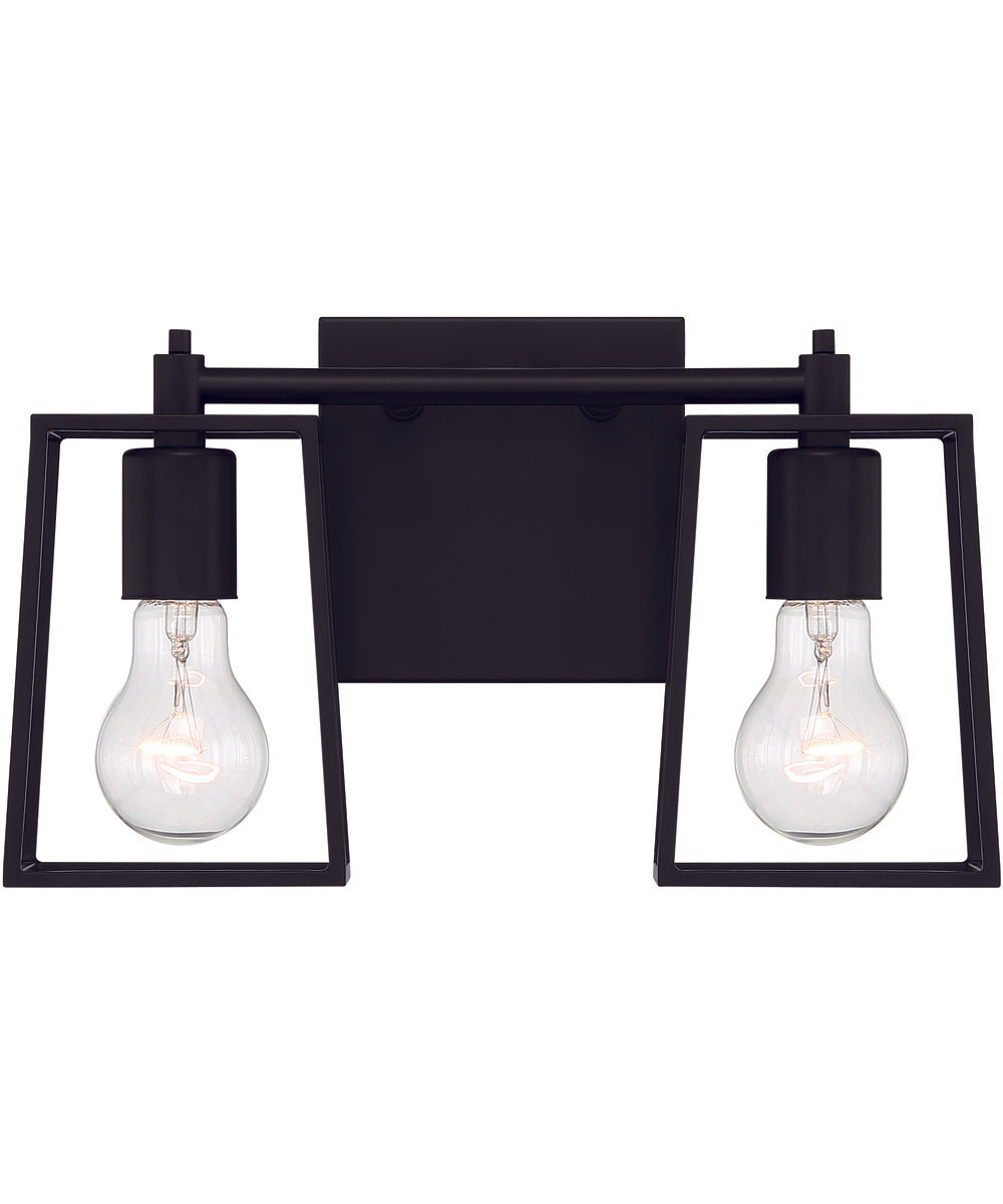 Dunn 2-Light Vanity Flat Black