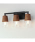 Carpenter 3-Light Bath Vanity Walnut / Black