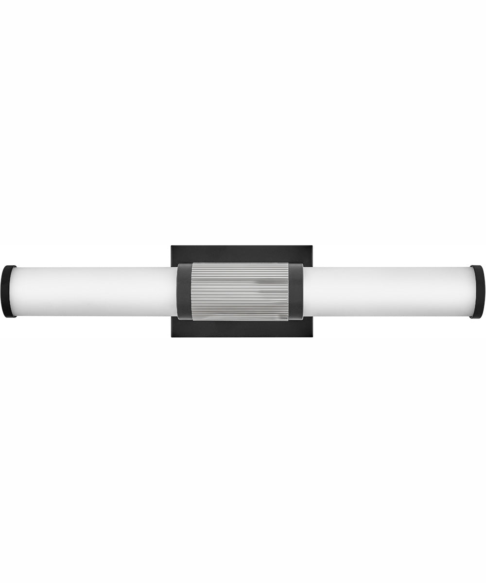 Zevi LED-Light Medium LED Vanity in Black with Chrome accents