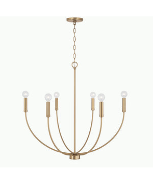 Ansley 6-Light Chandelier Aged Brass