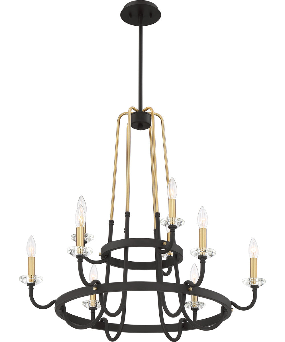 Tanner 9-light Chandelier Western Bronze