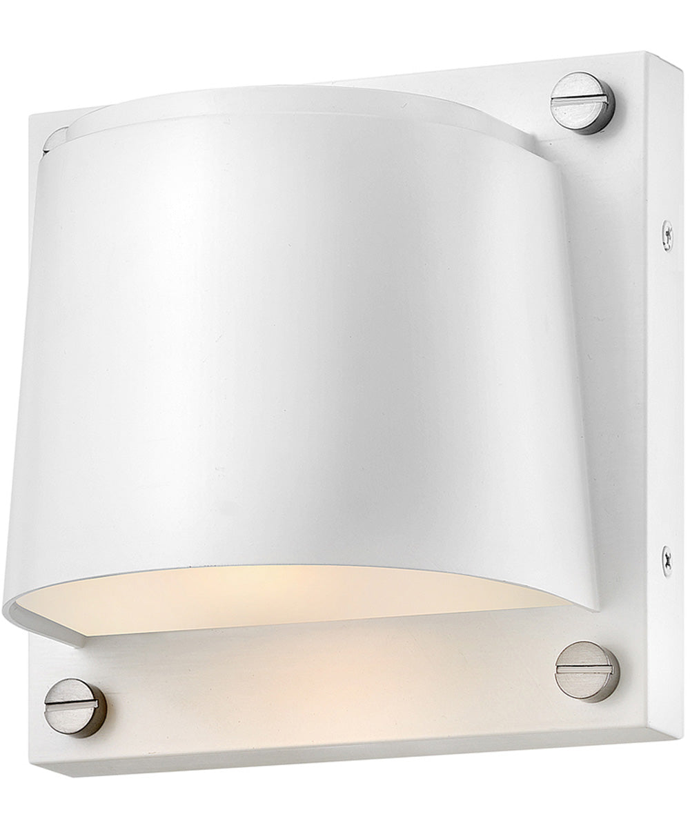 Scout Coastal Elements  1-Light Small LED Wall Mount Lantern in Satin White