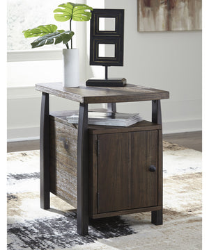 24"H Vailbry Chair Side End Table Brown