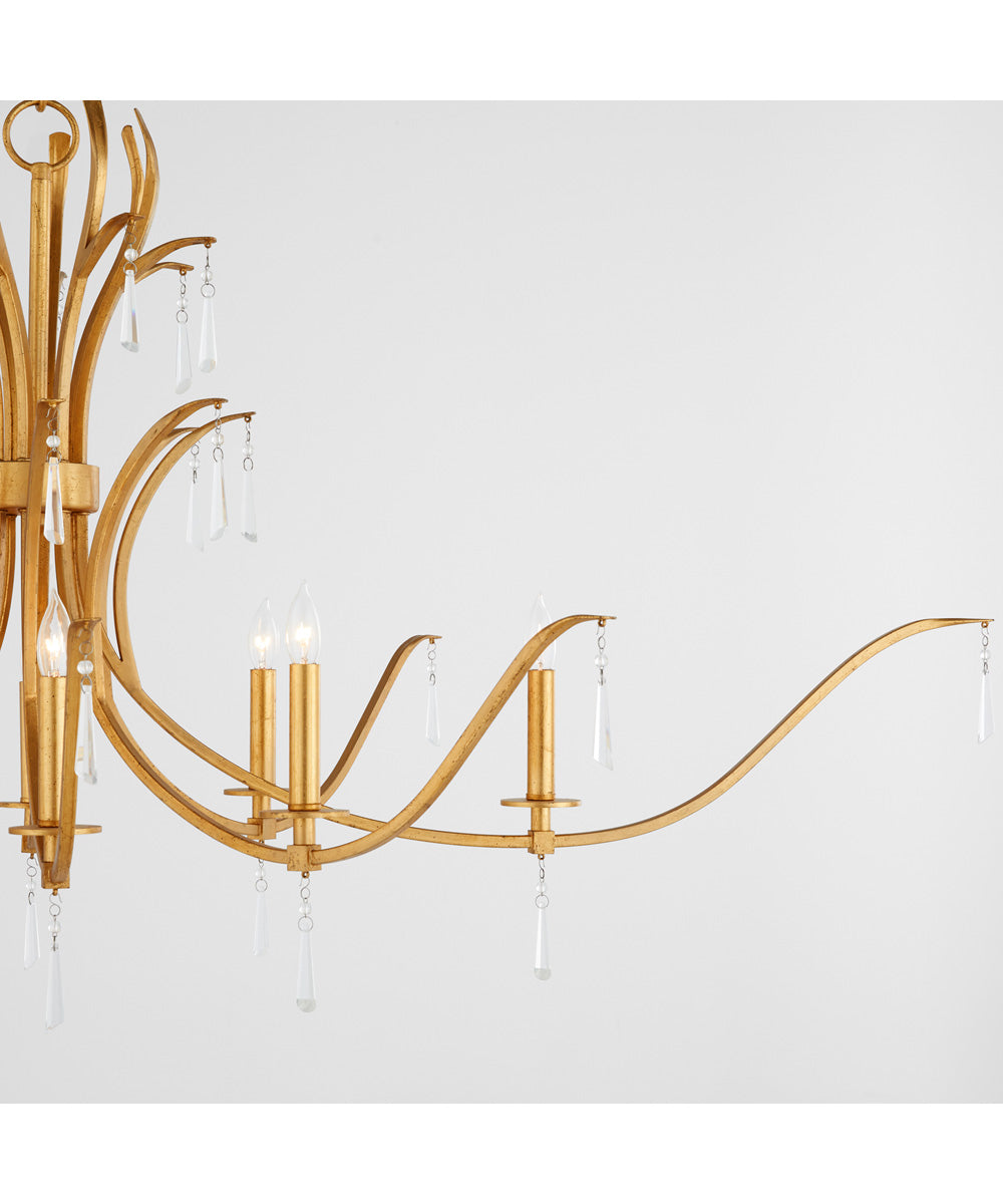 Majesty 8-light Chandelier Gold Leaf