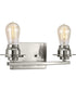 Debut 2-Light Farmhouse Bath Vanity Light Brushed Nickel