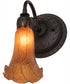 5.5" Wide Amber Tiffany Pond Lily Wall Sconce