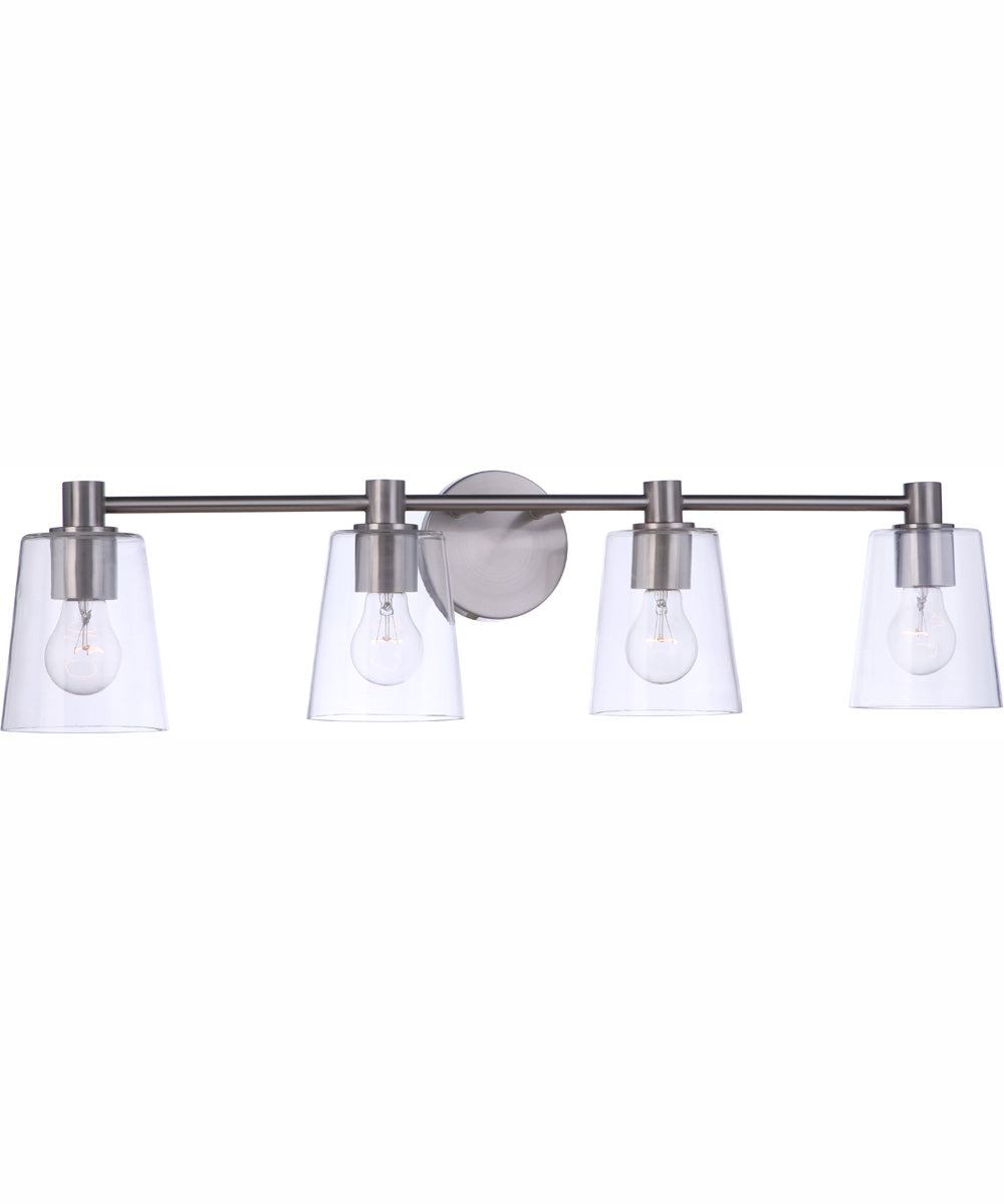 Emilio 4-Light Vanity Brushed Polished Nickel