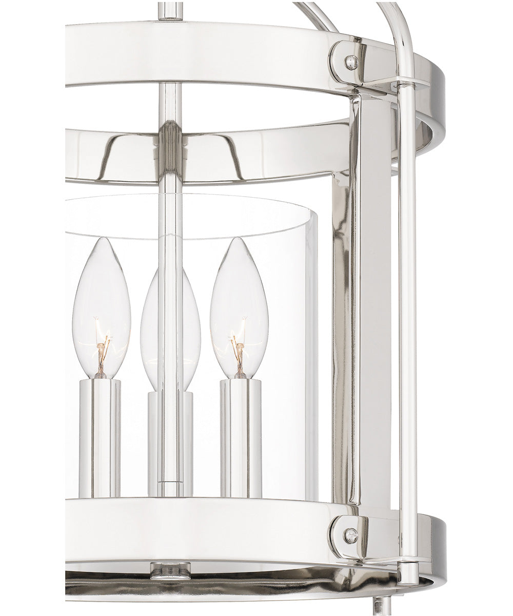 McPherson 3-light Semi Flush Mount Polished Nickel