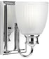 Lucky 1-Light Frosted Prismatic Glass Coastal Bath Vanity Light Polished Chrome