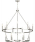 Gilliam Fifteen-Light New Traditional Chandelier Brushed Nickel