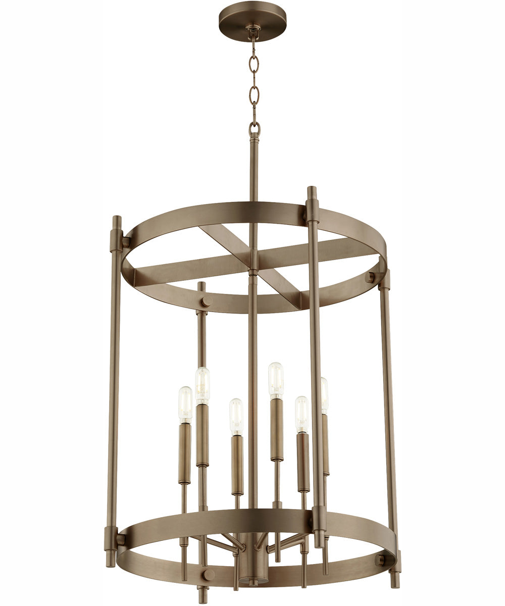Hamilton 6-light Entry Foyer Hall Chandelier Dark Brass