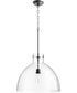 19"W 1-light Pendant Noir