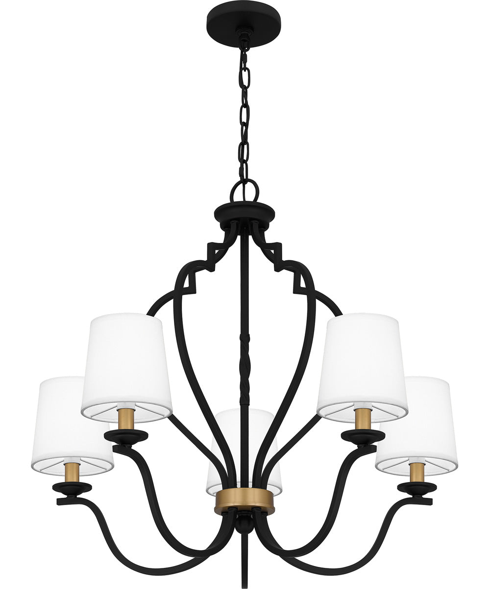 Wilkins 5-light Chandelier Matte Black