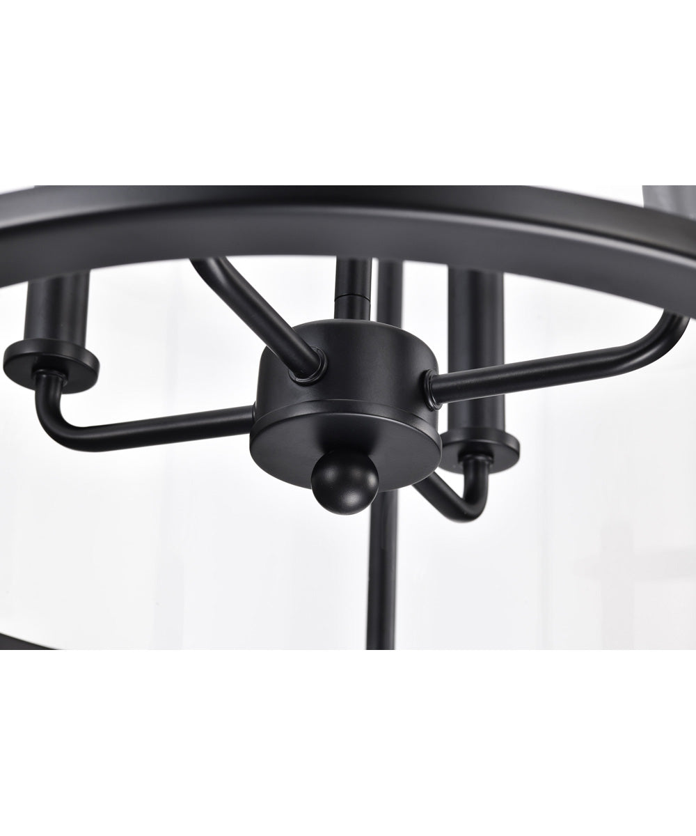 Yorktown 4-Light Pendant Matte Black