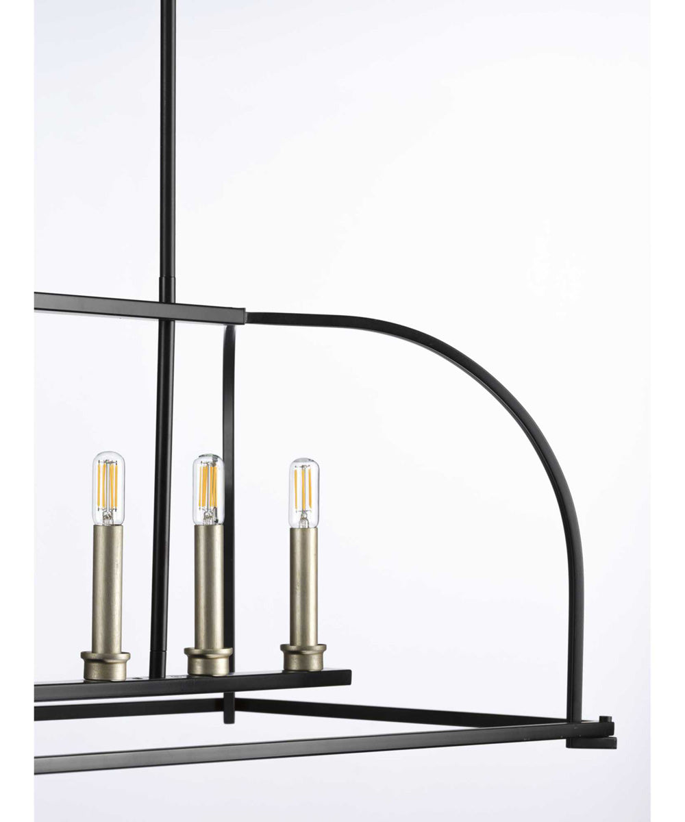 Seneca 6-Light Linear Chandelier Matte Black