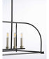 Seneca 6-Light Linear Chandelier Matte Black