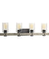 Gulliver 4-Light Clear Seeded Glass Coastal Bath Vanity Light Graphite