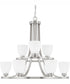 Jameson 9-Light Chandelier Brushed Nickel