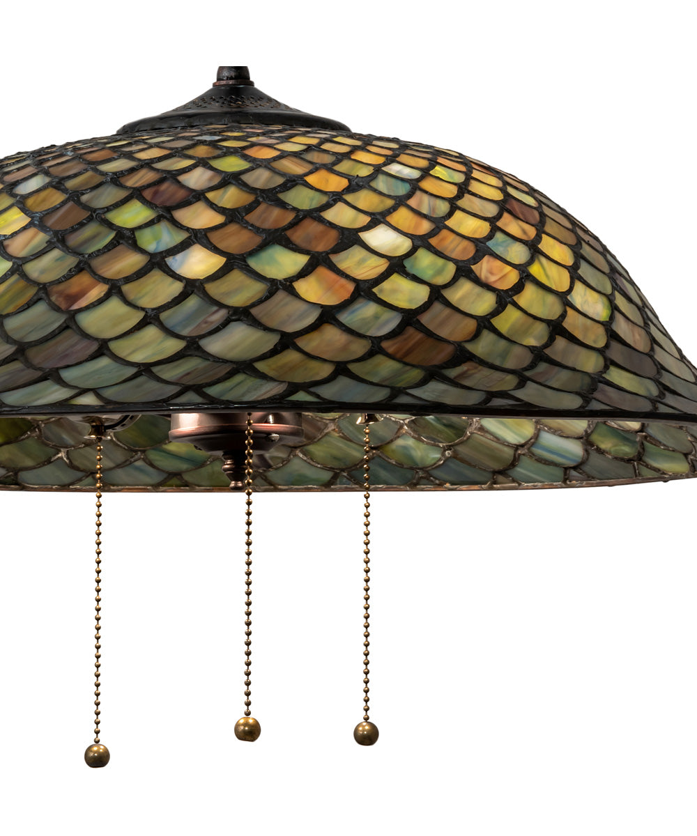 20" Wide Tiffany Fishscale Pendant