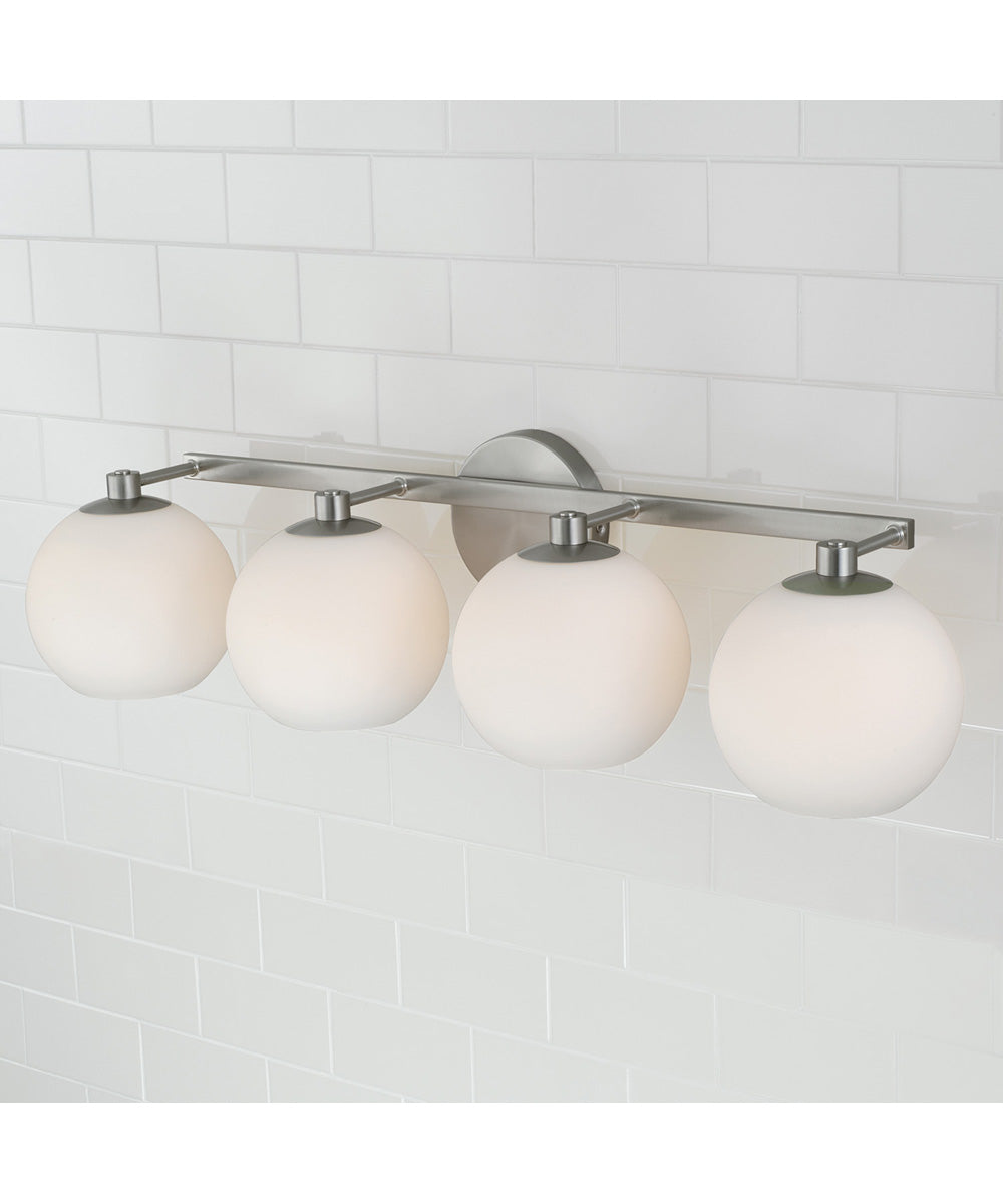 Ansley 4-Light Vanity Brushed Nickel