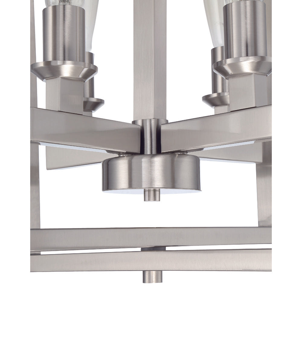 Chicago 4-Light Foyer Brushed Polished Nickel