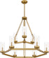 Valens 9-light Chandelier Aged Brass