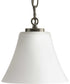 Bravo 1-Light Etched Glass Modern Mini-Pendant Light Antique Bronze
