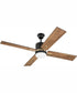 52" Teana 1-Light Ceiling Fan Flat Black/Satin Brass