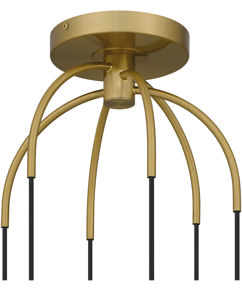 Quoizel Semi-Flush Mount 6-light Pendant Aged Brass