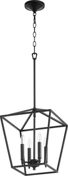 13"W Gabriel 4-light Entry Foyer Hall Chandelier Noir