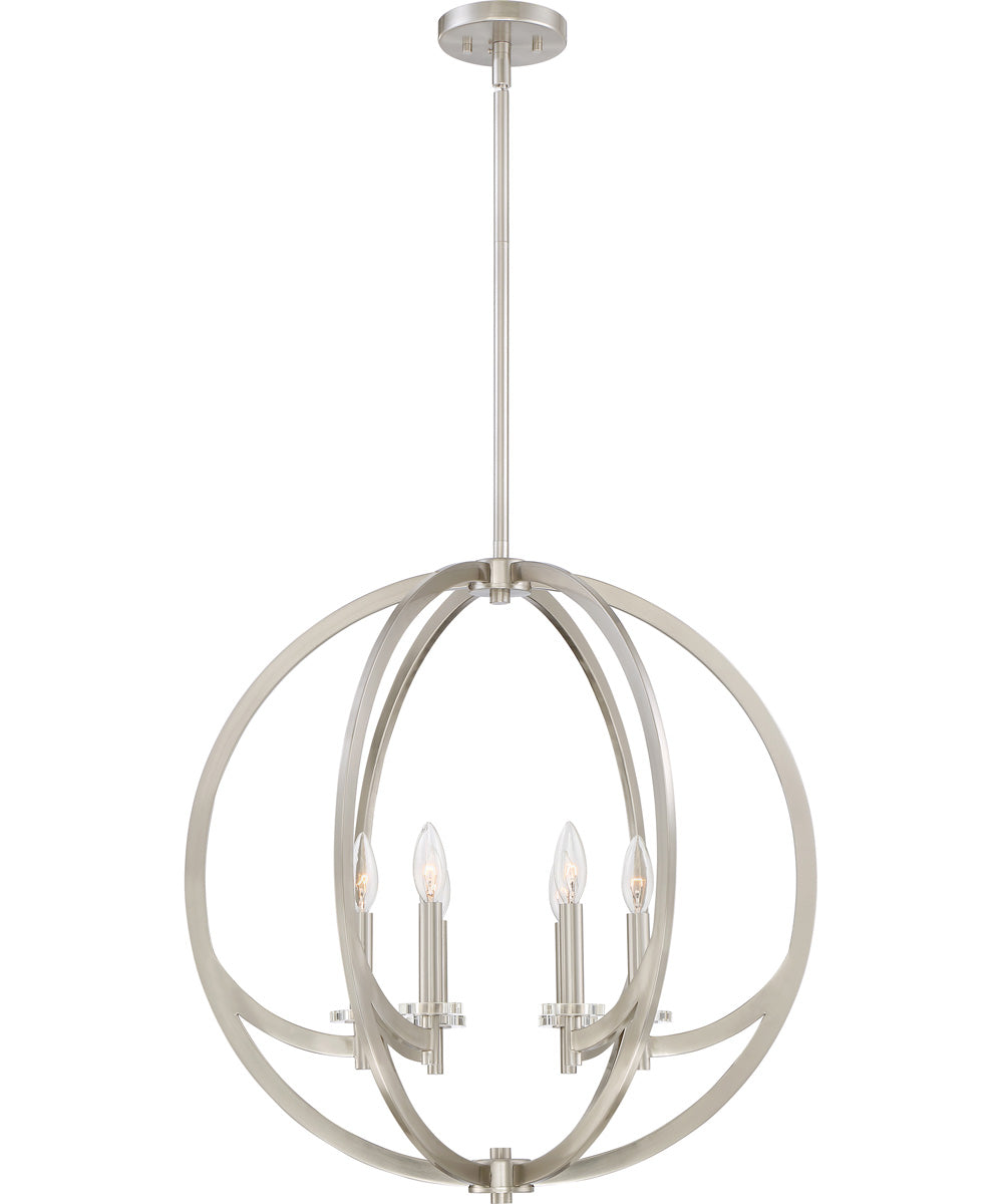 Orion 6-light Pendant Brushed Nickel