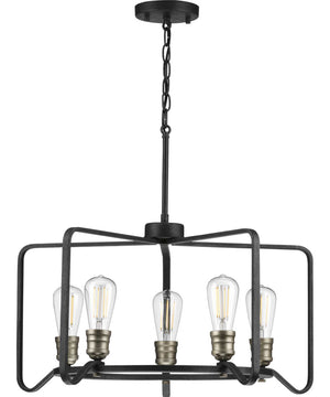 Foster 5-Light Farmhouse Chandelier Light Gilded Iron