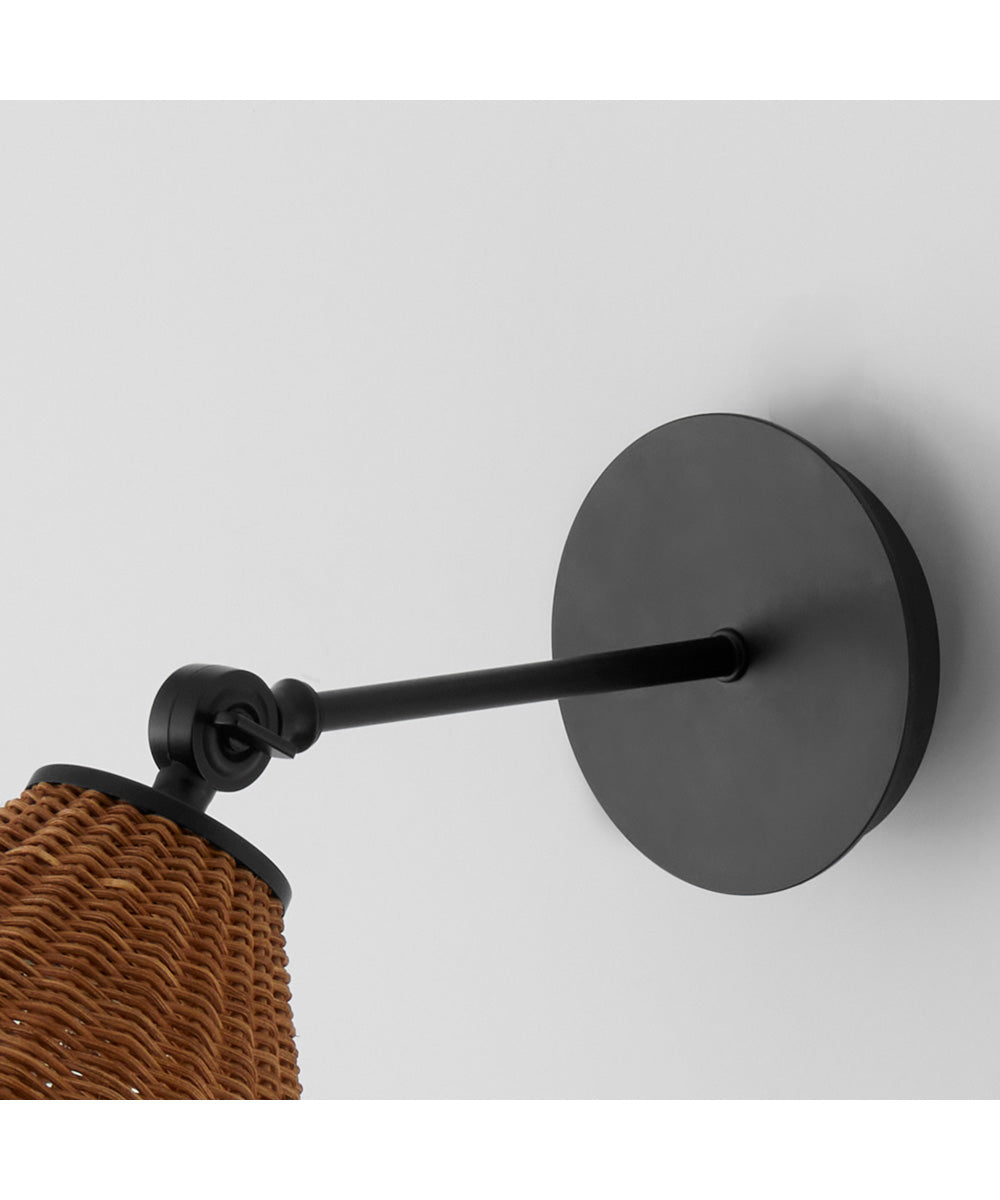 1-light Wall Mount Light Fixture Matte Black